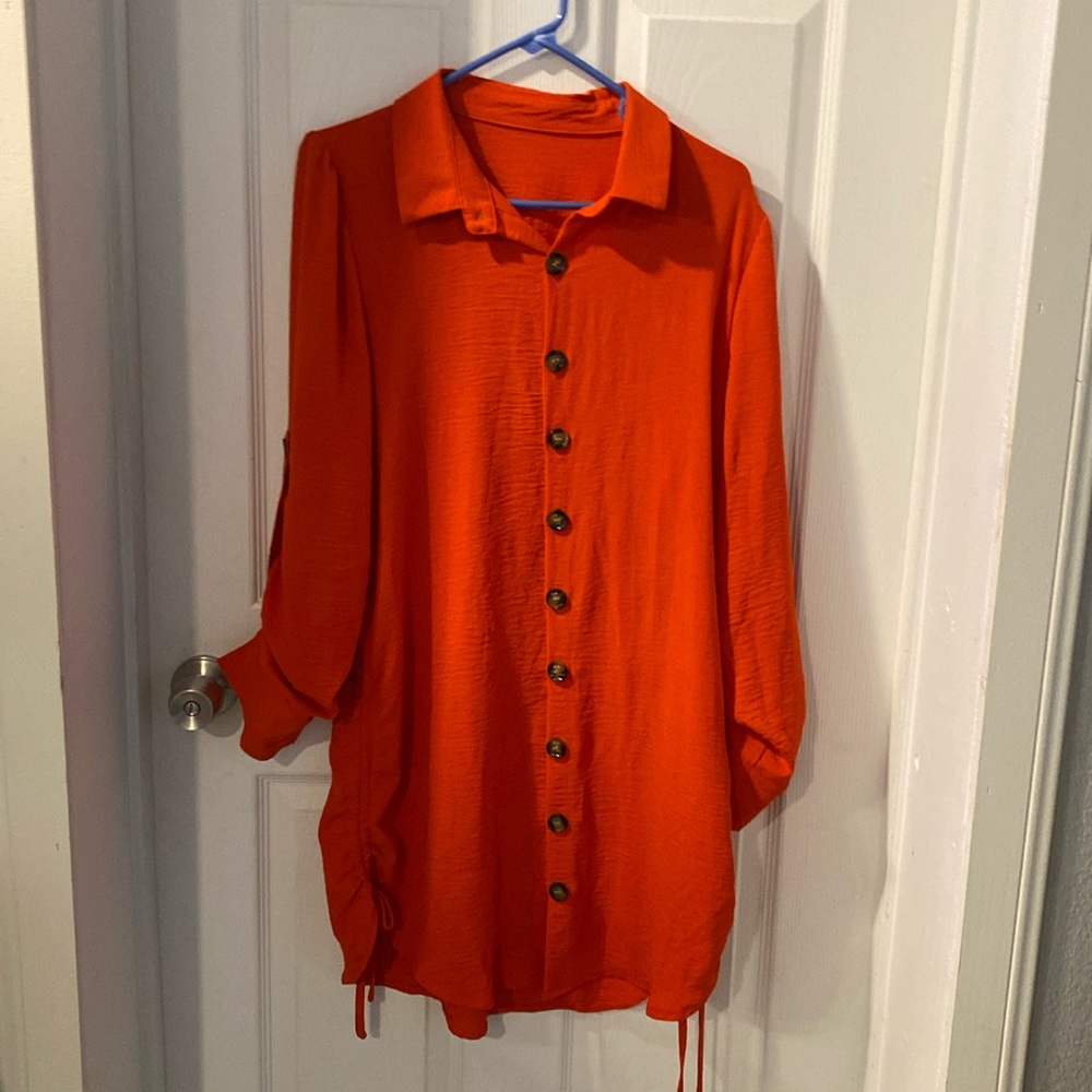 Orange short dress
